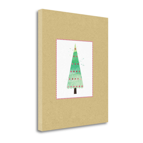Tree On Kraft 3 Wrapped Canvas Print Living Room Wall Art