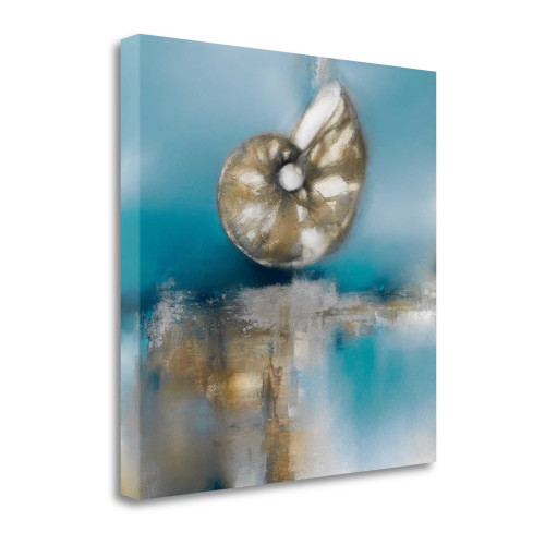 Blue Shores Nautilus 2 Wrapped Canvas Print Wall Art