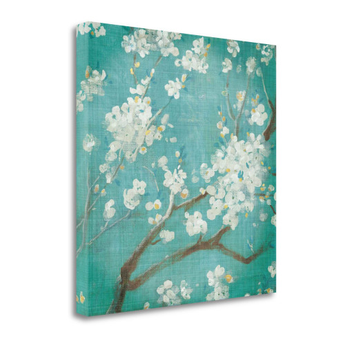 White Cherry Blossoms I Wrapped Canvas Print Living Room Wall Art