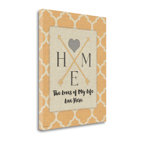 Loves Live Here Wrapped Canvas Print Living Room Wall Art