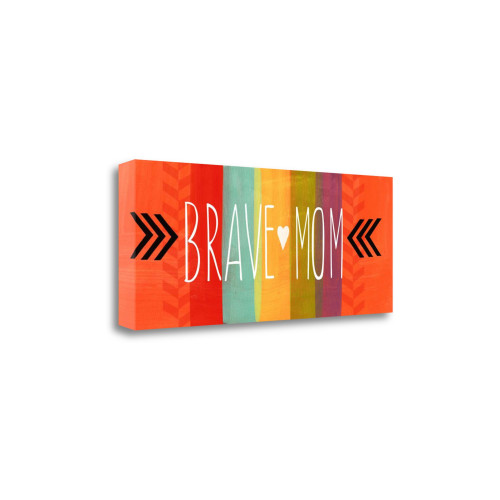 Brave Mom 1 Wrapped Canvas Print Living Room Wall Art
