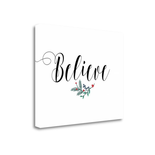 Believe 3 Wrapped Canvas Print Living Room Wall Art