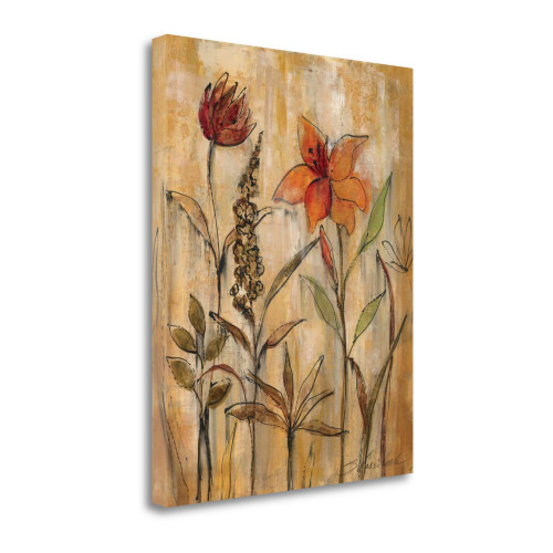 Aquarelle Garden II Wrapped Canvas Print Living Room Wall Art
