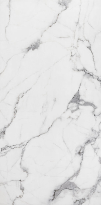 Designer's Choice White Faux Marble and Steel Coffee Table