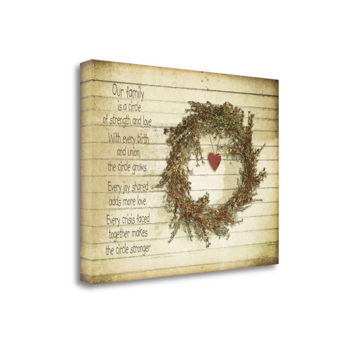 Our Family 3 Wrapped Canvas Print Living Room Wall Art