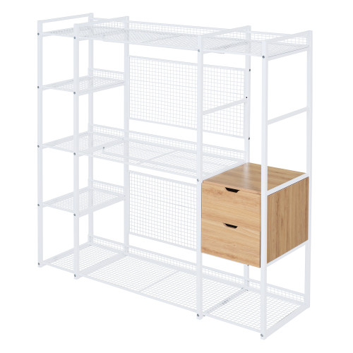 69" White Metal Closet System