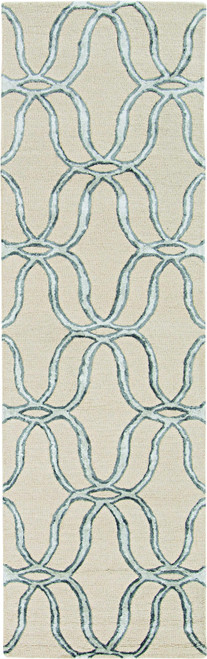 8'x10' Silver Ivory Hand Tufted Vermicular Indoor Area Rug