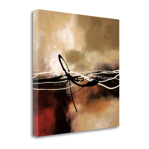 Symphony In Red And Khaki II Wrapped Canvas Print Living Room Wall Art