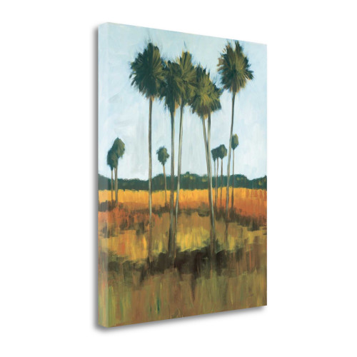 Tall Palms II Wrapped Canvas Print Living Room Wall Art