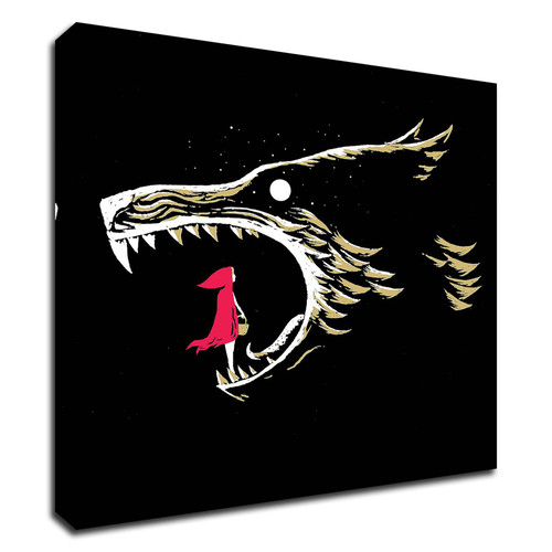 "What Big Teeth You Have" Wrapped Canvas Print Wall Art