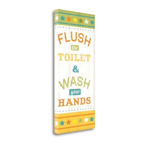 Flush And Wash 2 Wrapped Canvas Print Living Room Wall Art
