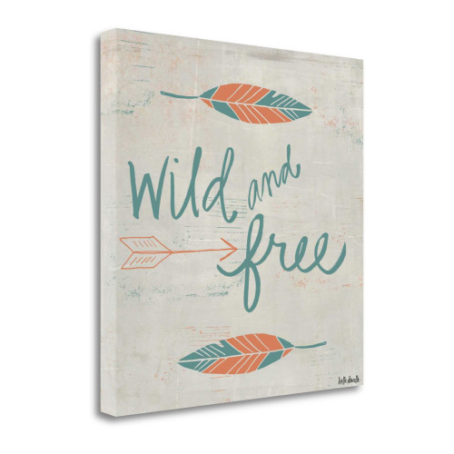 Wild And Free 4 Wrapped Canvas Print Living Room Wall Art