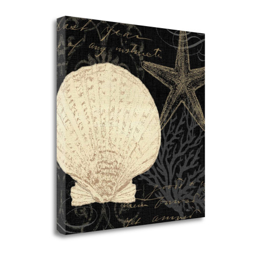 Coastal Moonlight II Wrapped Canvas Print Living Room Wall Art