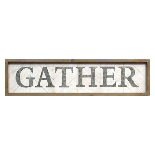 Metal And Wood Framed Gather Wall Art
