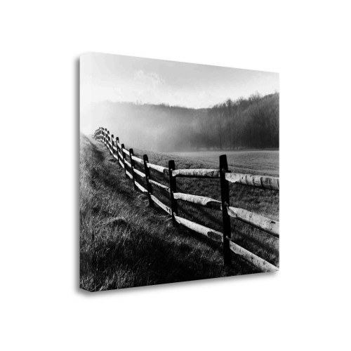 Vanishing Fence 4 Wrapped Canvas Print Wall Art