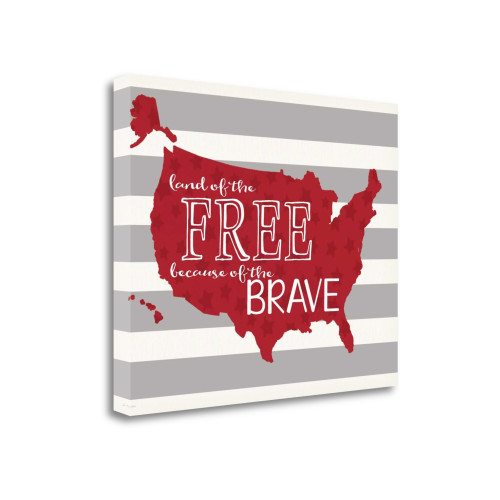 Map Of The Free Wrapped Canvas Print Living Room Wall Art