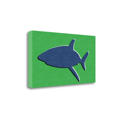 Shark II Wrapped Canvas Print Living Room Wall Art