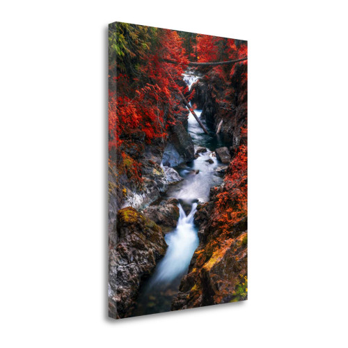 Water In The Fall 4 Wrapped Canvas Print Living Room Wall Art