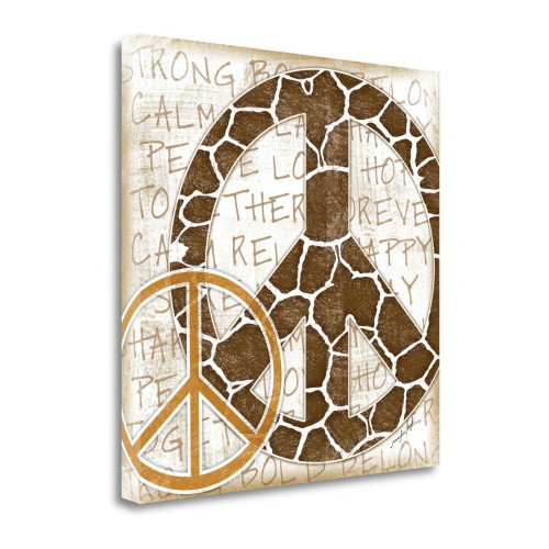 Peace Giraffe 2 Wrapped Canvas Print Living Room Wall Art