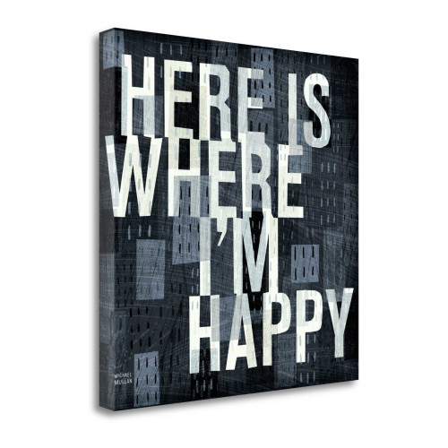 Here Is Where 2 Wrapped Canvas Print Living Room Wall Art