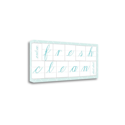 Fresh Clean Blue 3 Wrapped Canvas Print Living Room Wall Art
