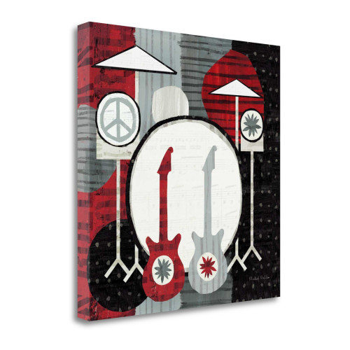 Rock N Roll Drums 1 Wrapped Canvas Print Living Room Wall Art