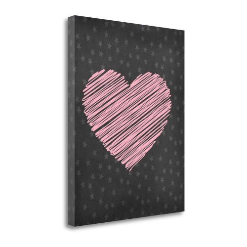 Heart 1 Wrapped Canvas Print Living Room Wall Art