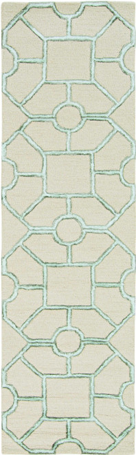 8'x10' Beige Hand Tufted Geometric Indoor Area Rug