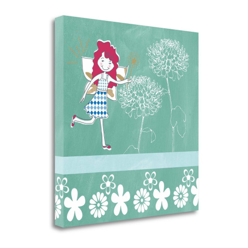 Blue With Fairy 2 Wrapped Canvas Print Living Room Wall Art