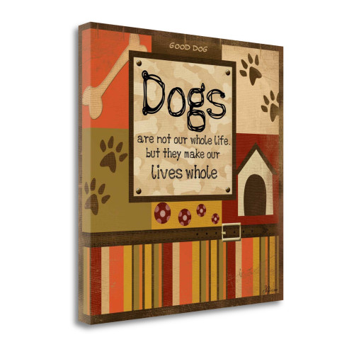 Dogs Whole Life 2 Wrapped Canvas Print Living Room Wall Art