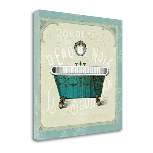 Parisian Bath IV Wrapped Canvas Print Living Room Wall Art
