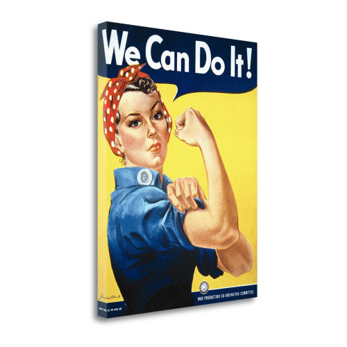 Rosie The Riveter 3 Wrapped Canvas Print Wall Art