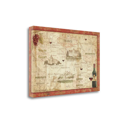 Wine Map 5 Wrapped Canvas Print Living Room Wall Art