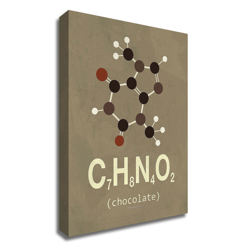 "Molecule Chocolate" Wrapped Canvas Print Wall Art