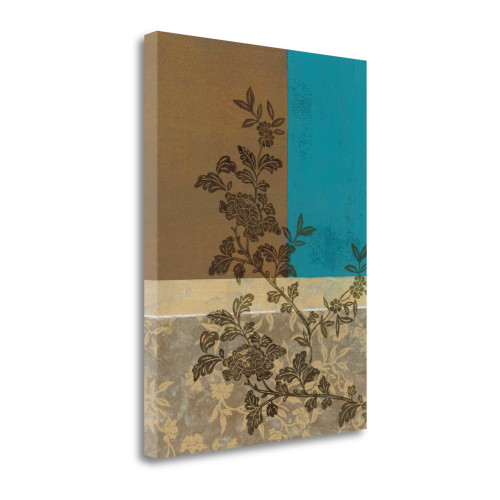 Peony Branch I Wrapped Canvas Print Living Room Wall Art