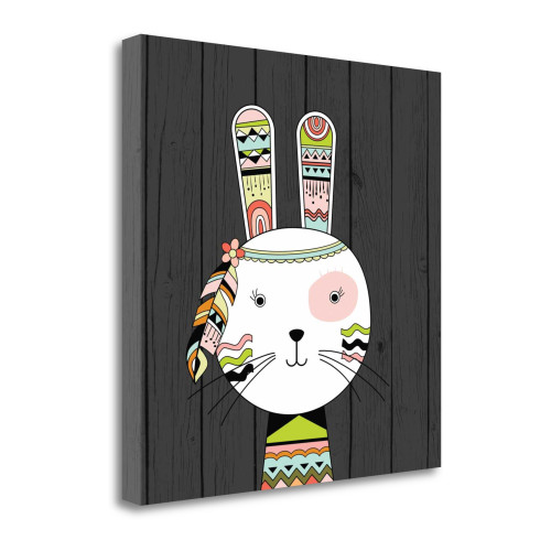 Tribal Rabbit 4 Wrapped Canvas Print Living Room Wall Art