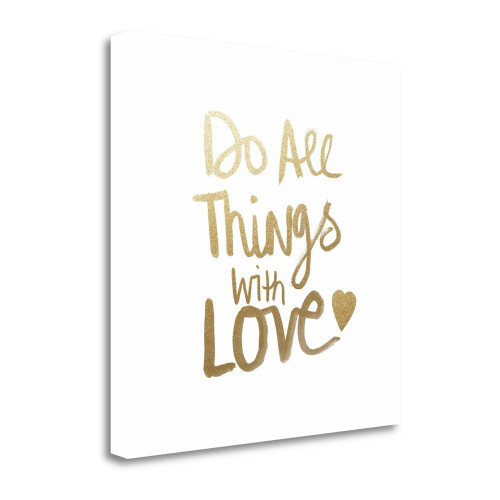 Do All Things With Love 2 Wrapped Canvas Print Living Room Wall Art