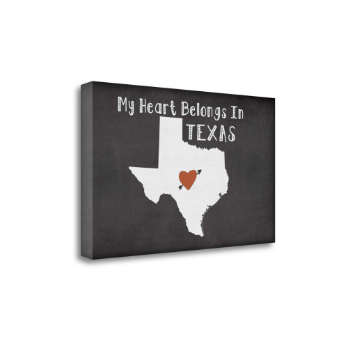 Texas Chalk 2 Wrapped Canvas Print Living Room Wall Art