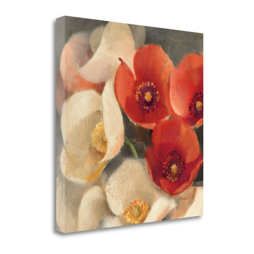 Poppies Bloom III Wrapped Canvas Print Living Room Wall Art