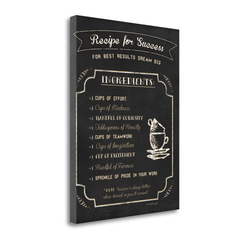 Recipe For Success 2 Wrapped Canvas Print Living Room Wall Art