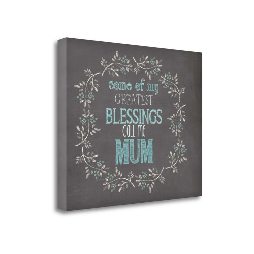 Mums Blessings Wrapped Canvas Print Wall Art