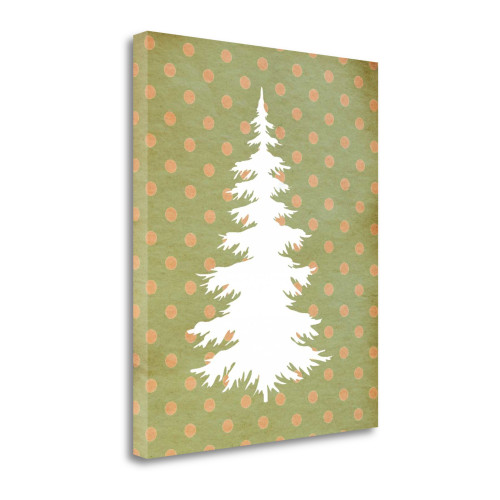 White Christmas Tree Bg 1 Wrapped Canvas Print Living Room Wall Art