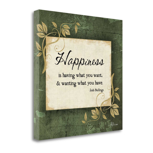 Happiness 12 Wrapped Canvas Print Living Room Wall Art