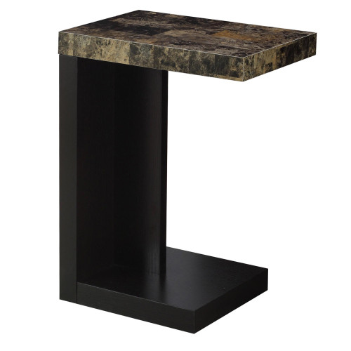 11.5" x 18" x 24" Cappuccino Hollow Core Particle Board Accent Table