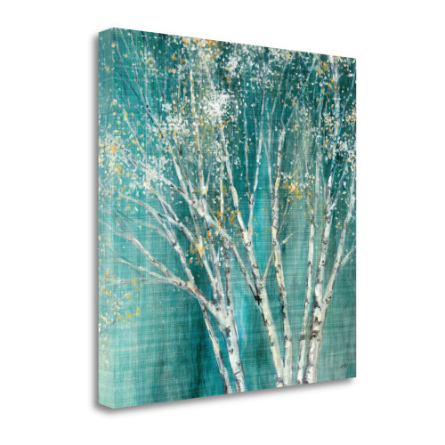 Blue Birch 1 Wrapped Canvas Print Living Room Wall Art
