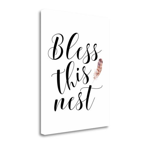 Bless This Nest 3 Wrapped Canvas Print Living Room Wall Art