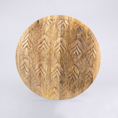 Carved Wooden Round Wall Decor