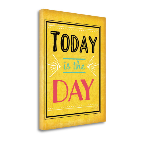 Today Is The Day 6 Wrapped Canvas Print Living Room Wall Art