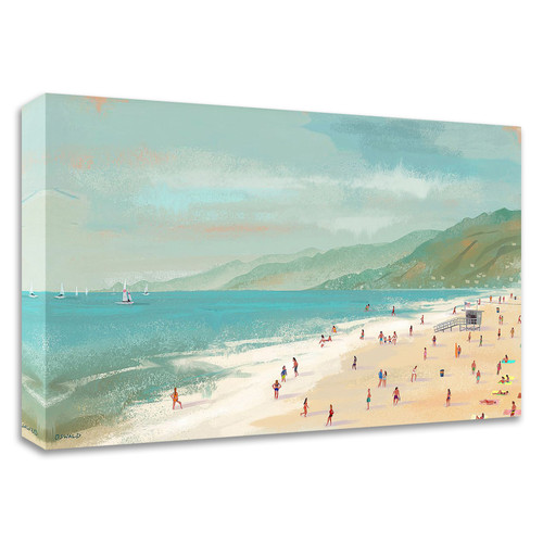 "Santa Monica Beach" Wrapped Canvas Print Wall Art