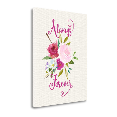 Always Forever 3 Wrapped Canvas Print Living Room Wall Art